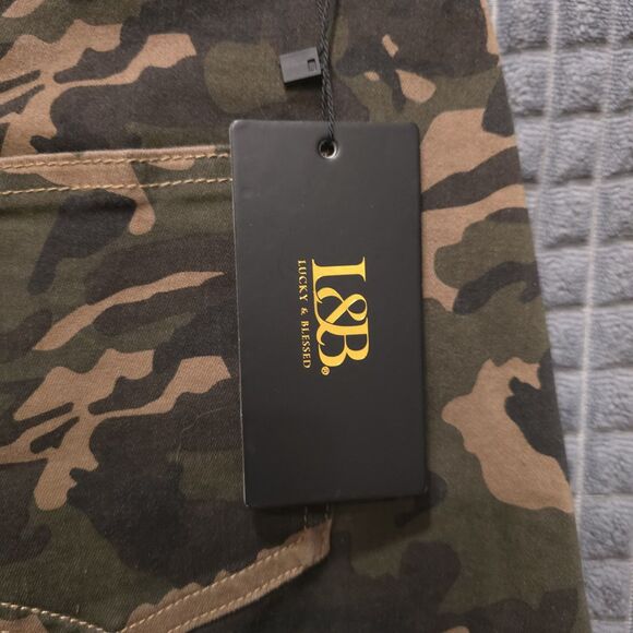 Y2K Camo Denim Jean Skirt Sz6 28W Pockets Grunge Punk Western Rock Baddie Street - Picture 7 of 16